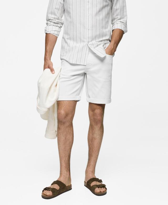 Mango Mens Denim Bermuda Shorts Product Image