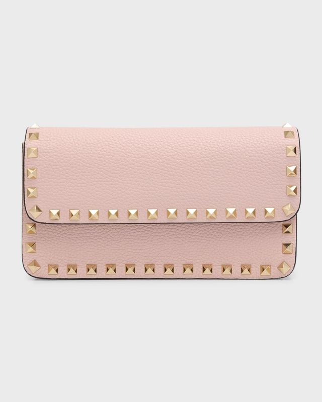 Valentino Garavani Rockstud Leather Wallet on a Chain Product Image