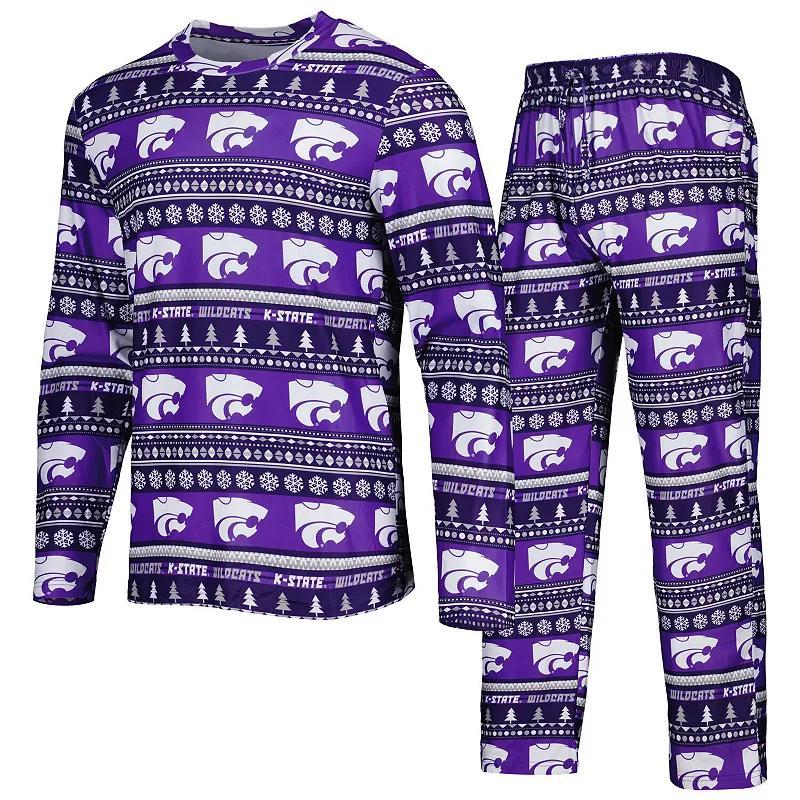 Mens Concepts Sport Kansas State Wildcats Swivel Long Sleeve T-Shirt & Pants Sleep Set Product Image