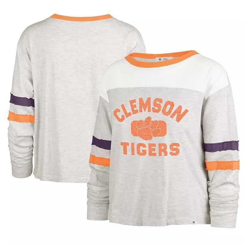 Womens 47 Oatmeal Clemson Tigers All Class Lena Long Sleeve T-Shirt Product Image