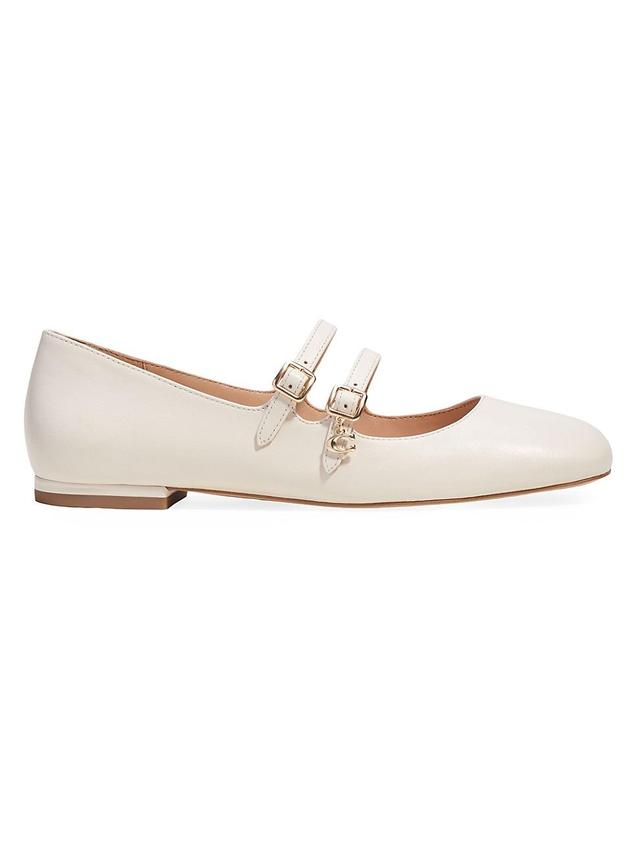 COACH Whitley Leather Double Strap Mary Jane Flats Product Image