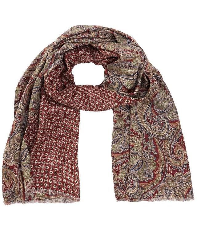 Cremieux Shape Paisley Silk Neck Scarf Product Image