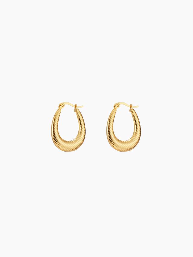 OVAL HOOP EARRINGS Product Image