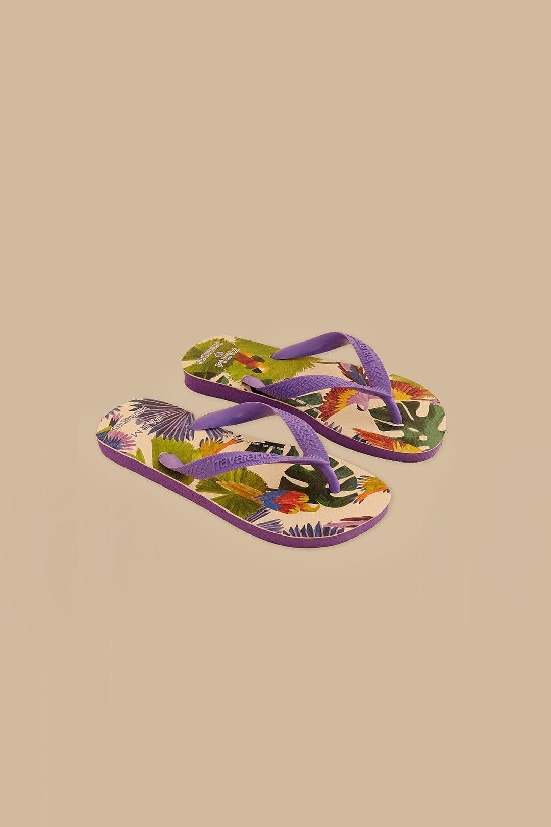 Farm Passaros Pintados Havaianas Sandals, PURPLE / 7-8 Product Image