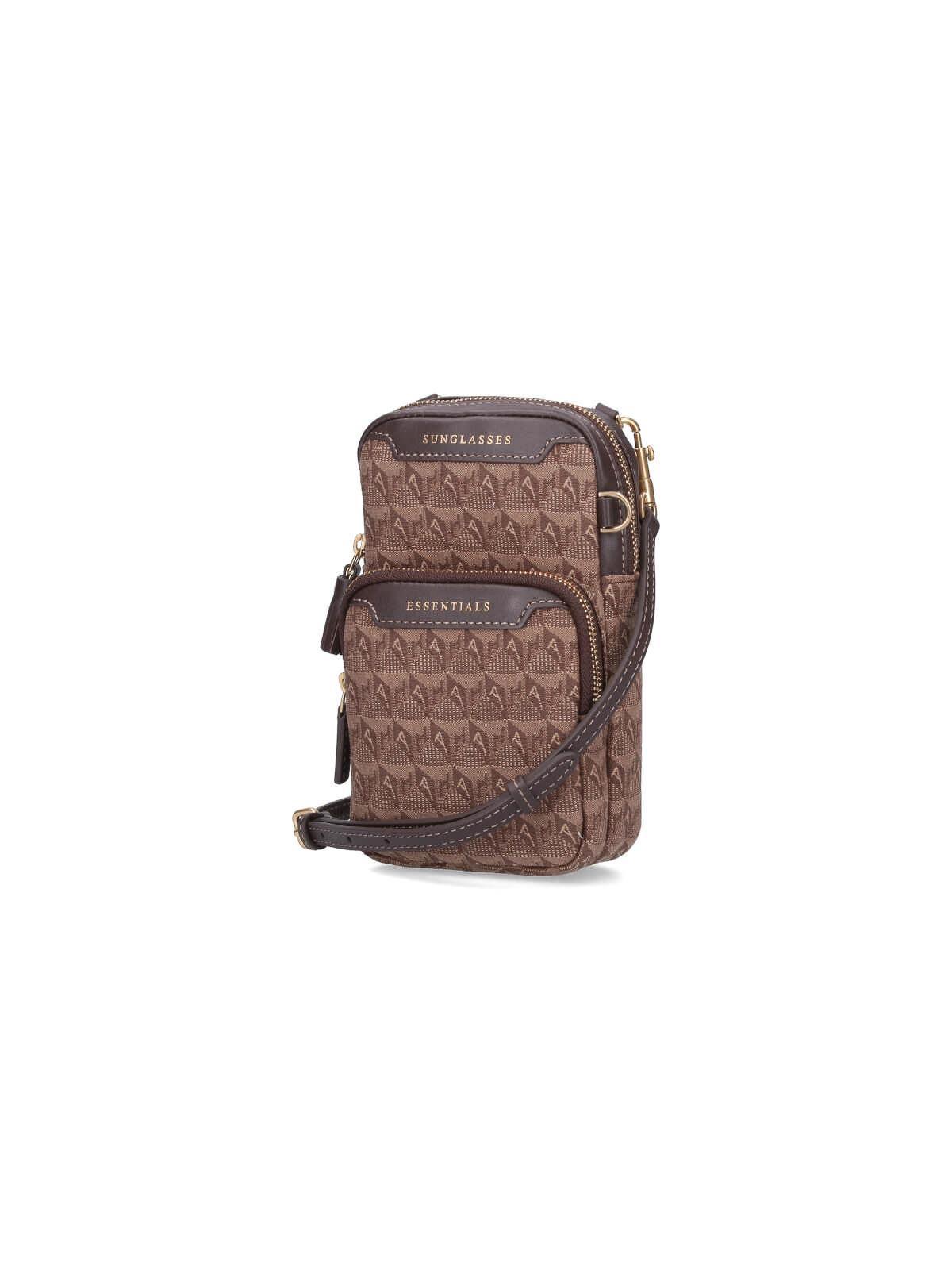 'logo Essentials' Shoulder Bag In Brown Product Image