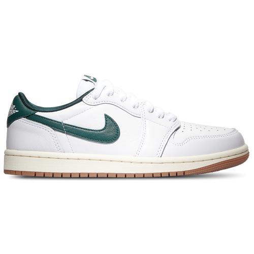 Jordan Womens AJ 1 Low OG - Basketball Shoes White/Oxidized Green/Sail Product Image