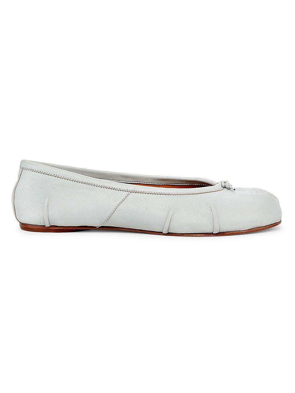 Womens Tabi Leather Ballerina Flats Product Image