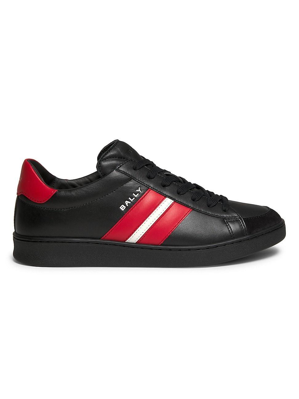 Mens Low-Top Leather Tennis Sneakers Product Image