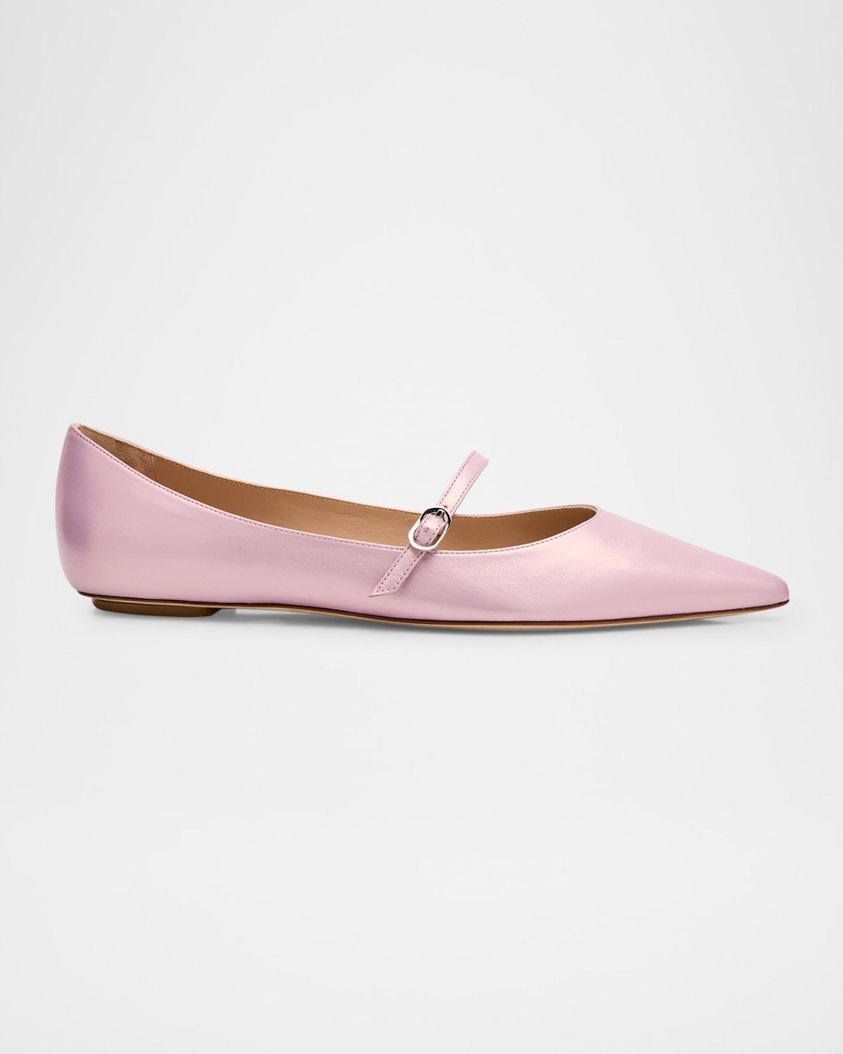 Emilia Metallic Mary Jane Ballerina Flats Product Image