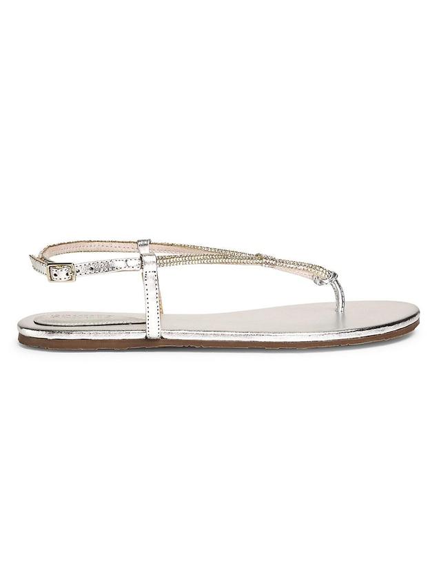 Womens Treasure Crystal-Embellished Metallic Leather Sandals Product Image