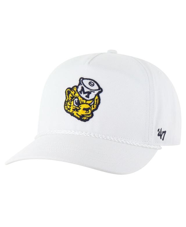 47 Brand Mens White Michigan Wolverines Rope Hitch Adjustable Hat Product Image