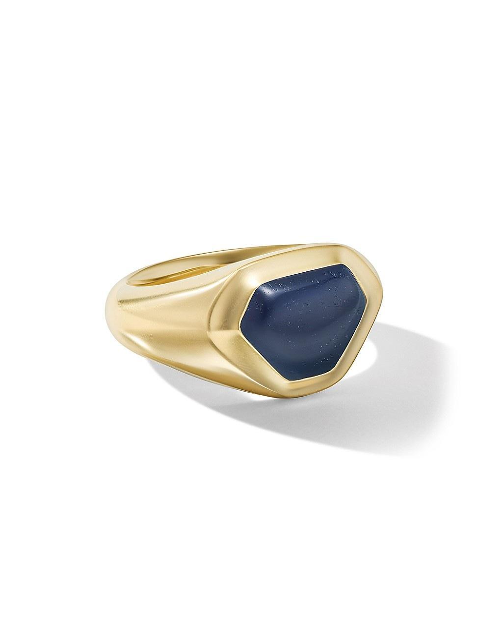 Mens Shipwreck Signet Ring in 18K Yellow Gold Product Image