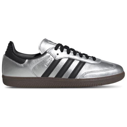 adidas Originals Womens adidas Originals Samba OG - Womens Shoes Silver Metallic/Gum/Black Product Image