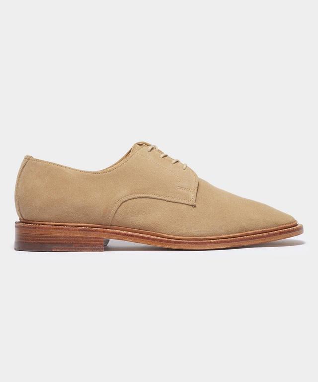 Todd Snyder x Sanders Archie Unconstructed Lace-up Derby in Milkshake Suede Product Image