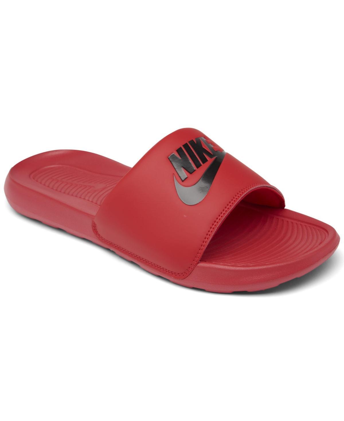 Men's Victori One Slide Sandals From Finish Line In University Red,black Product Image