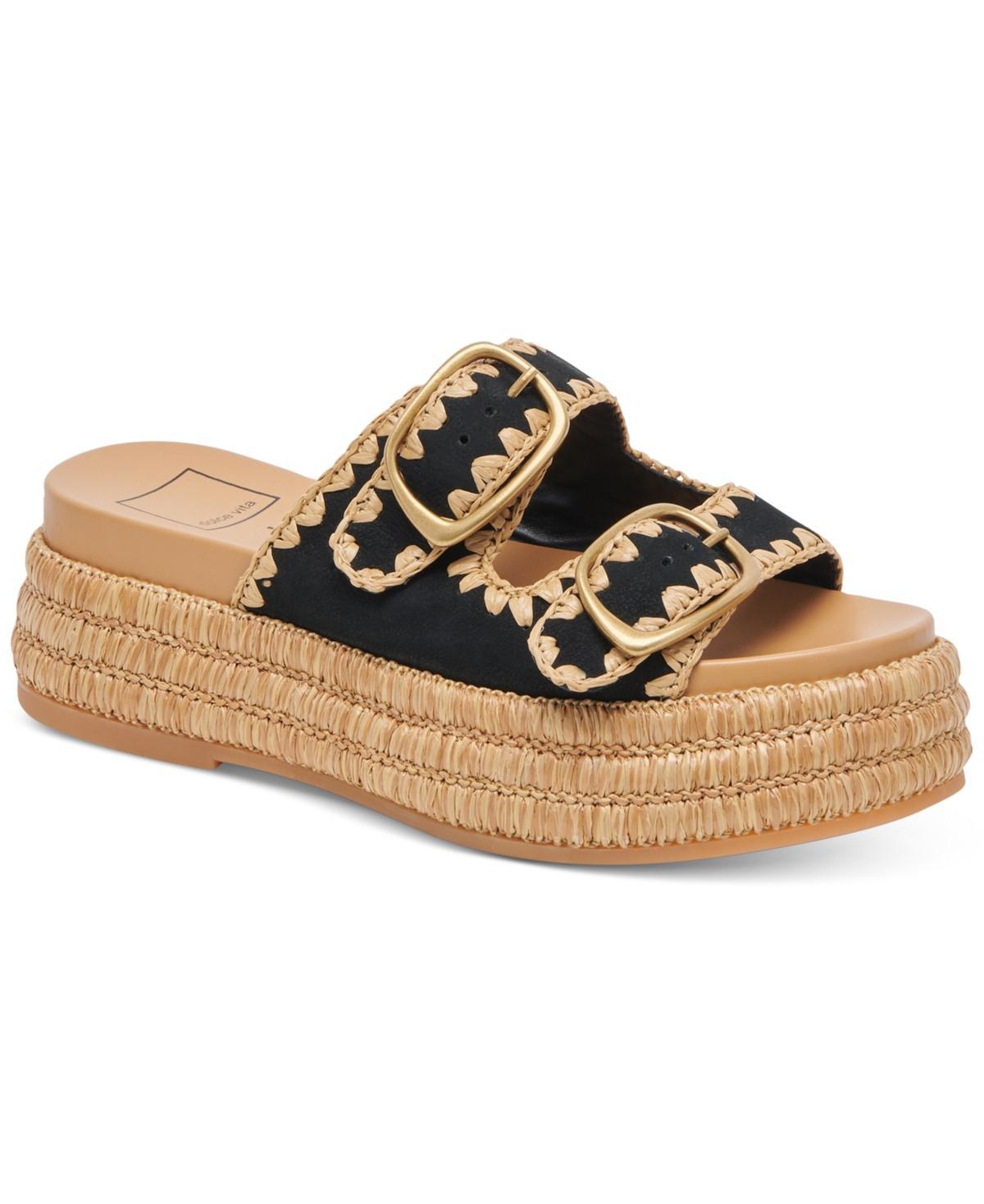 Dolce Vita Womens Wanika Double Buckle Espadrille Platform Sandals Product Image