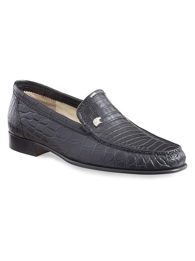 Mens Crocodile Leather Loafers Product Image