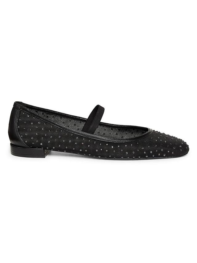 Womens Arabella Crystal-Embellished Mesh Flats Product Image