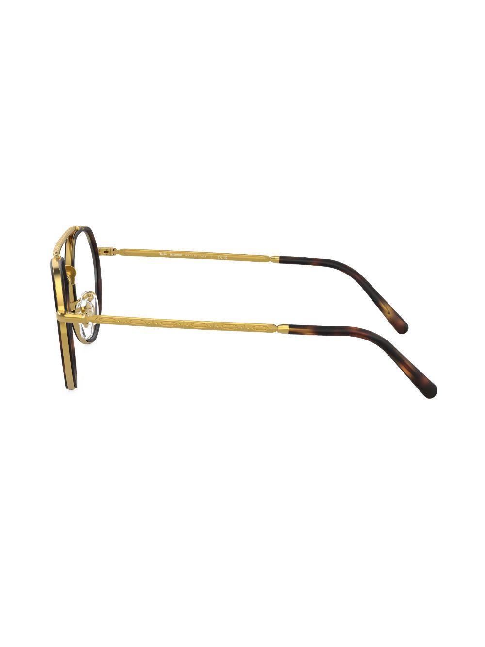 RAY BAN Rb3765 Round-frame Glasses In Gold product image