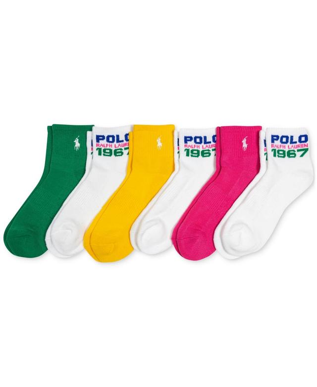 Polo Ralph Lauren Womens 6-Pk. Polo 1967 Quarter Socks Product Image