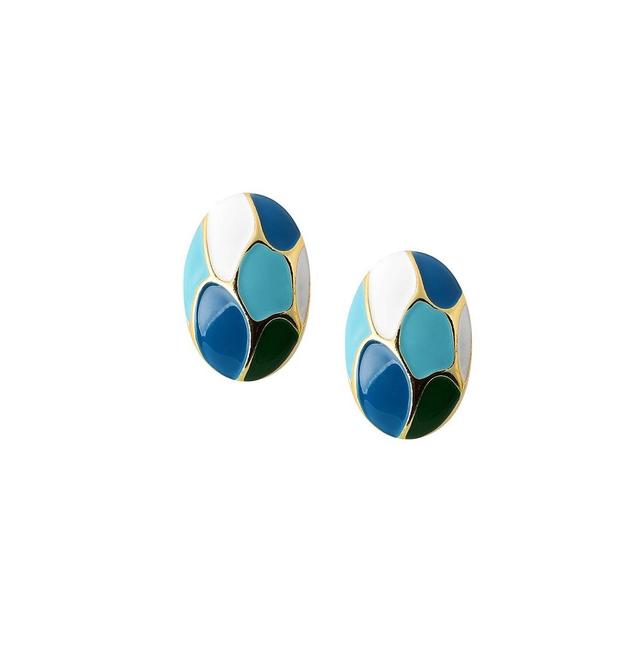 Sohi Womens The Python Stud Earrings Product Image