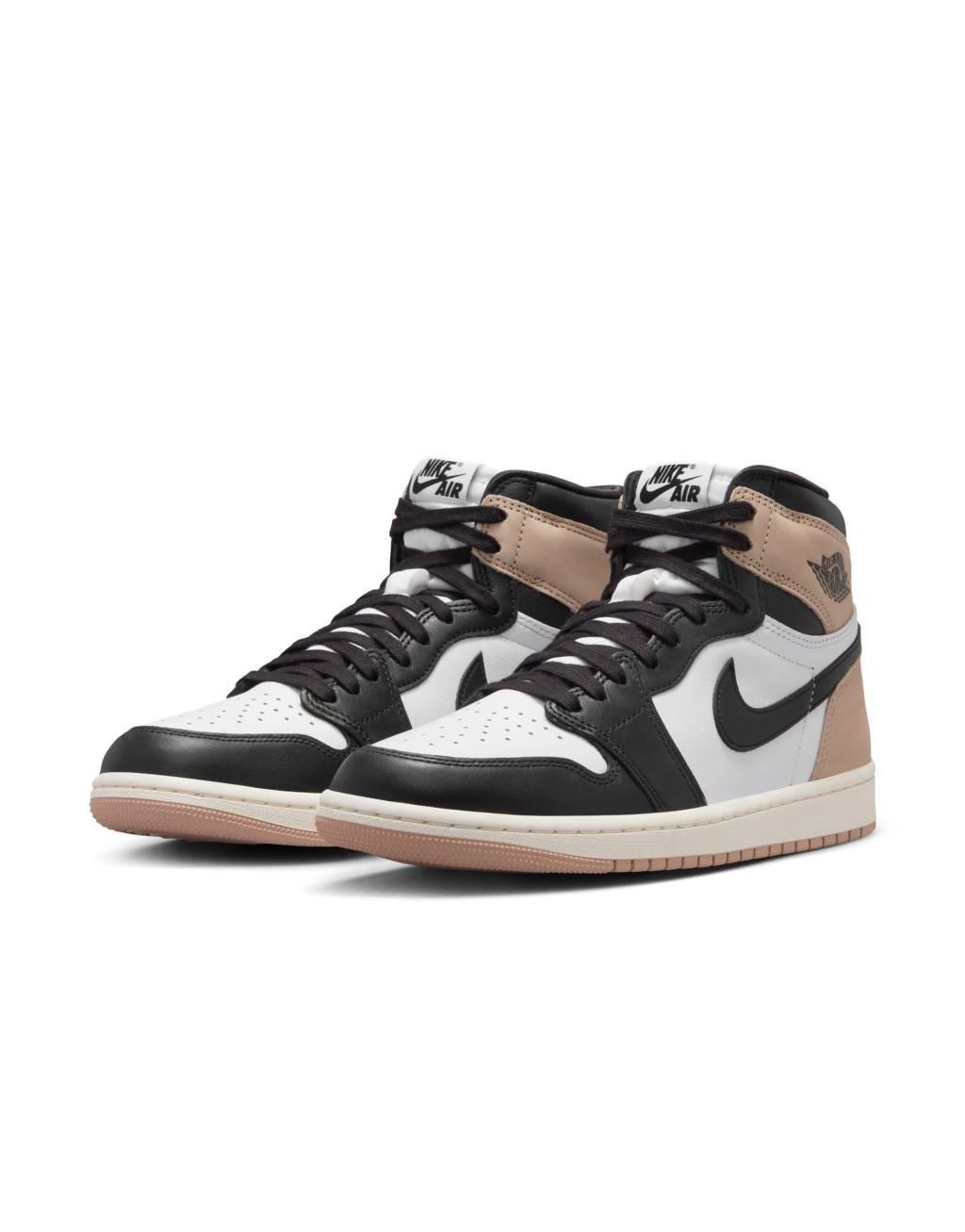 Nike Air Jordan 1 Retro High sneakers in black and brown  Product Image