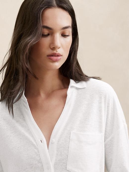 Linen-Blend Shirt Product Image