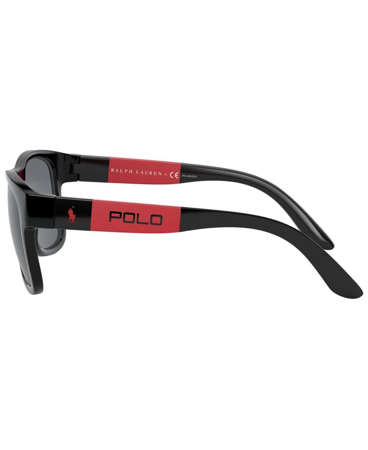 POLO RALPH LAUREN Polarized Sunglasses, Ph4162 In Black,polar Gray Product Image