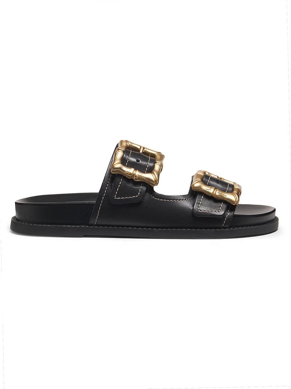 Womens Enola Leather Flatform Sandals Product Image