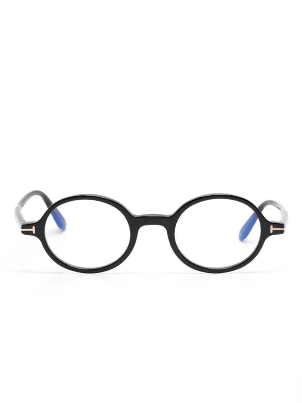 Round-frame Glasses In Black Product Image