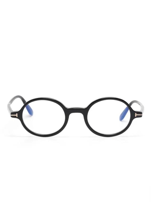 Round-frame Glasses In Black Product Image