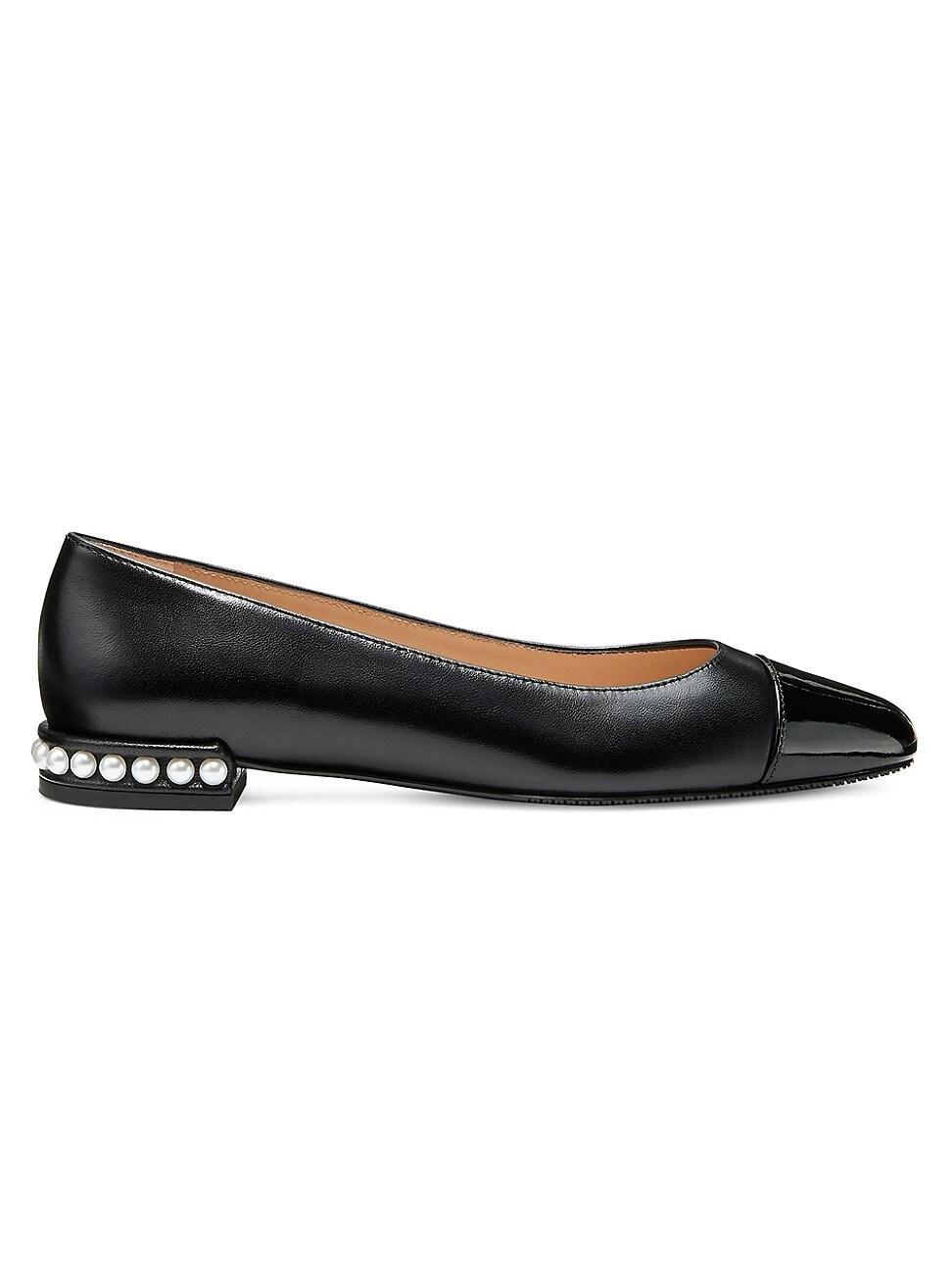 Stuart Weitzman Imitation Pearl Embellished Flat Product Image