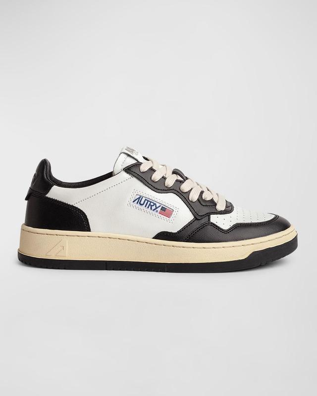 Mens Medalist Bicolor Leather Low-Top Sneakers Product Image