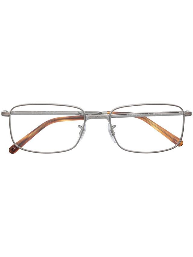 RAY BAN Rectangular-frame Straight-arms Glasses In Grey Product Image