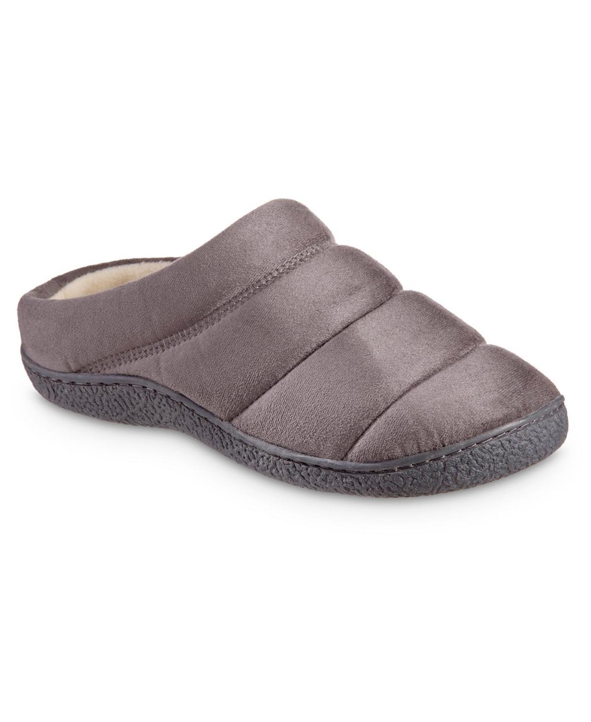 isotoner Advanced Memory Foam Microsuede Puffer Hoodback ECO Comfort Mens Slippers Product Image