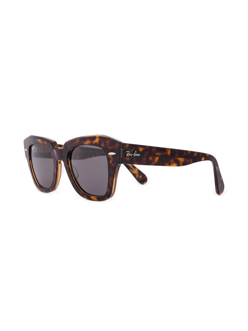 RAY BAN State Street Tortoiseshell-acetate Sunglasses In Brown Product Image