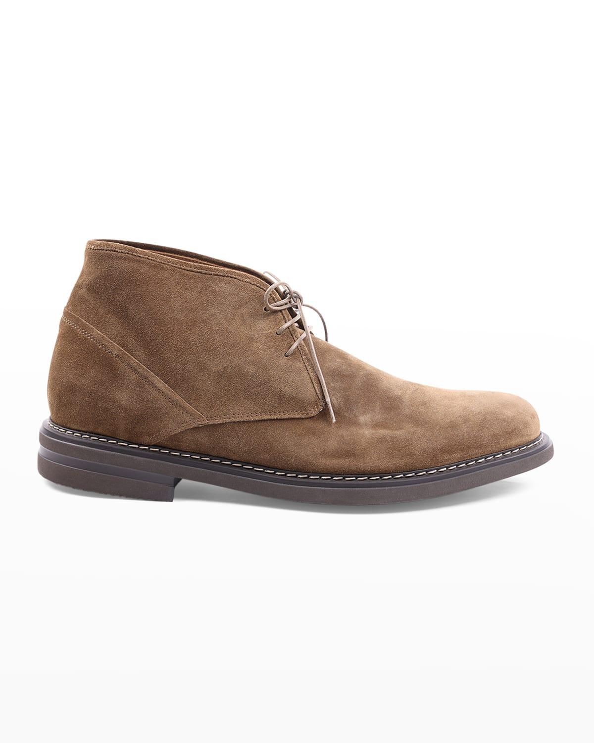 Bruno Magli Men's Orlando Chukka Suede Boots - Size: 8.5D - BROWN SUEDE Product Image