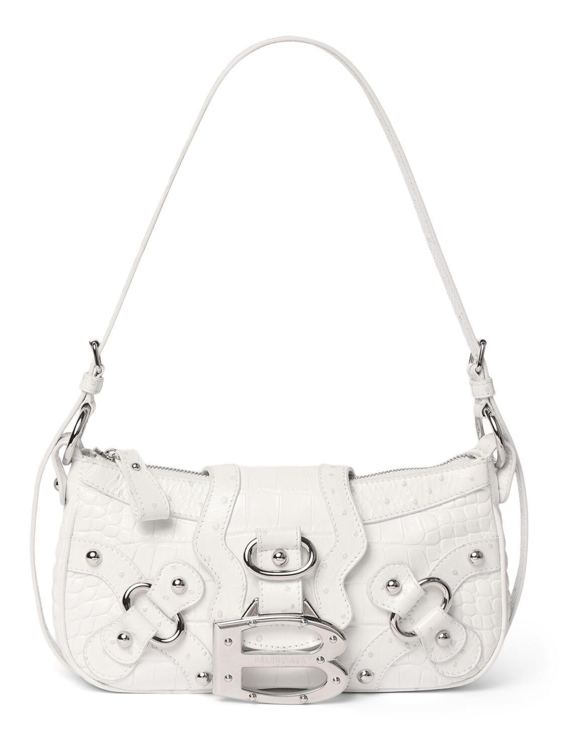 BALENCIAGA Small Essex Shoulder Bag In White Product Image