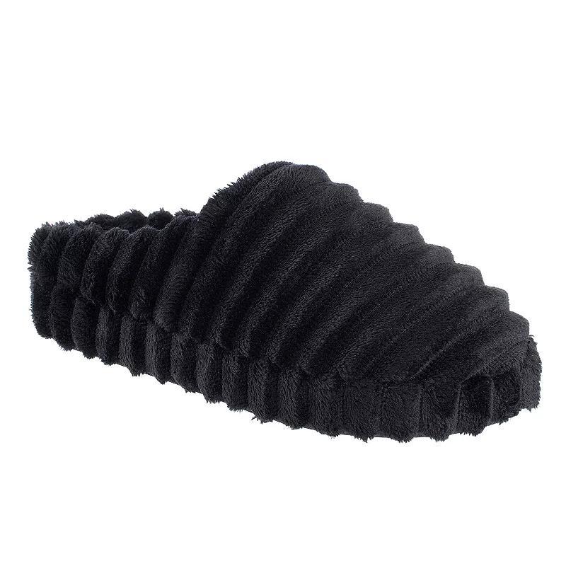 Isotoner Womens Margo Spa Hoodback Slippers - Black L Product Image