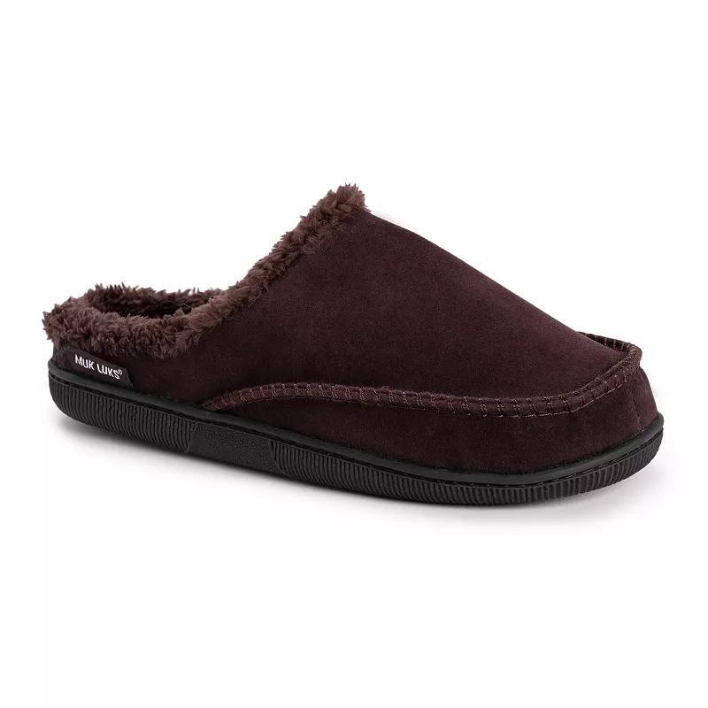 MUK LUKS Matt Printed Berber Mens Suede Clogs Product Image