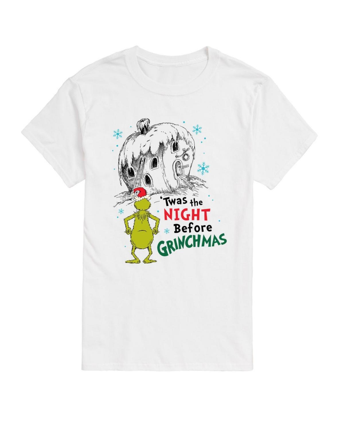 Airwaves Mens Dr. Seuss The Grinch Night Before Grinchmas Graphic T-shirt Product Image