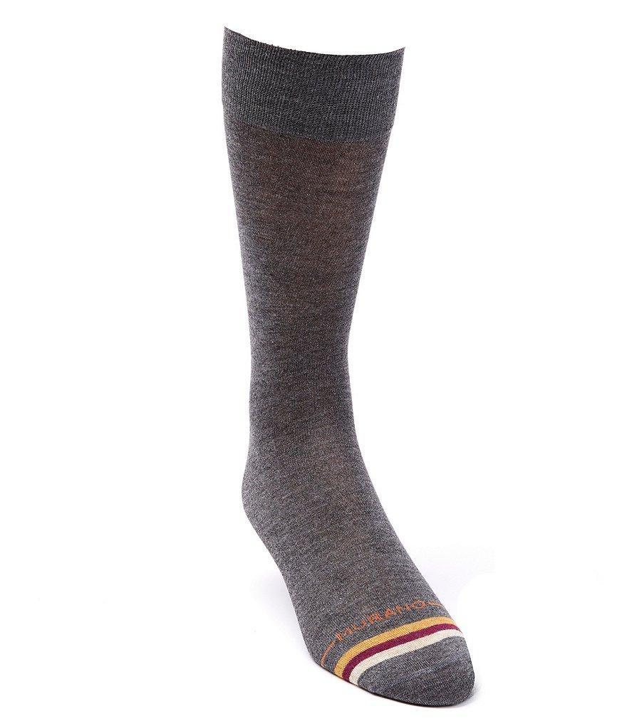 Murano Solid with Toe Stripe Crew Dress Socks Product Image