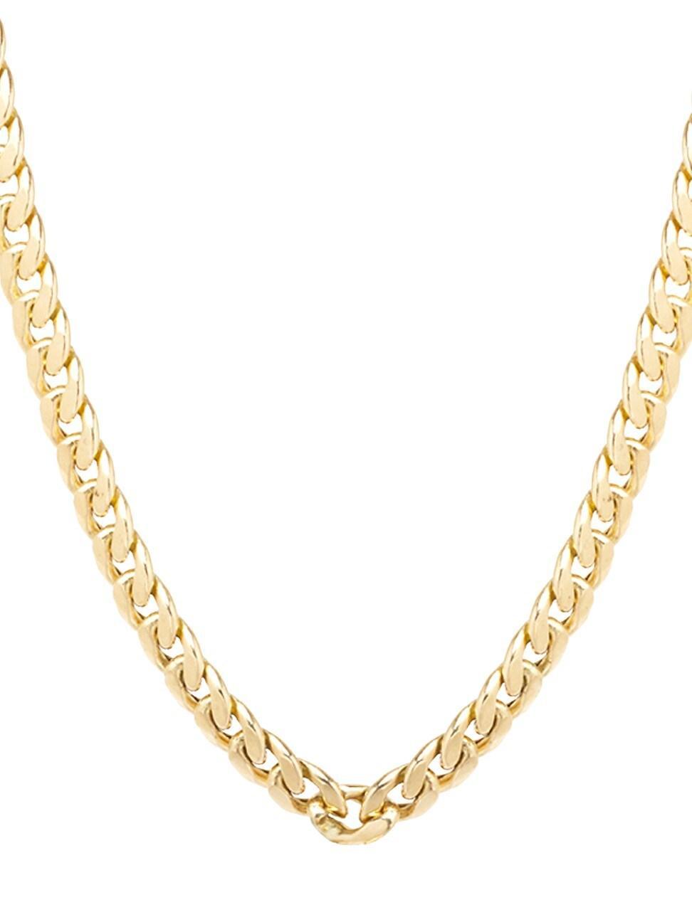 Womens 14K Yellow Gold Large Curb-Link Necklace Product Image