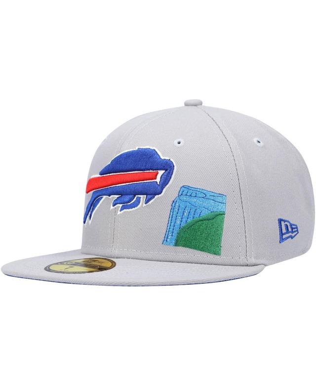 Mens New Era Gray Buffalo Bills City Describe 59FIFTY Fitted Hat Product Image