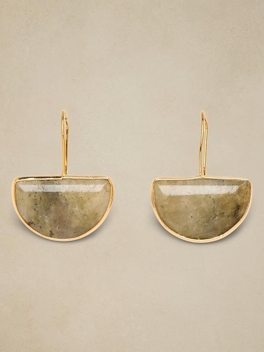 Crescent Stone Drop Earrings Product Image