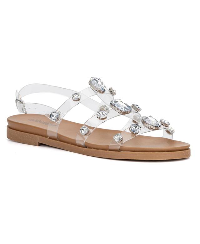 Olivia Miller Womens Crystal Clear Sandals Product Image