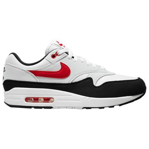 Nike Mens Air Max 1 - Shoes White/Red/Black Product Image