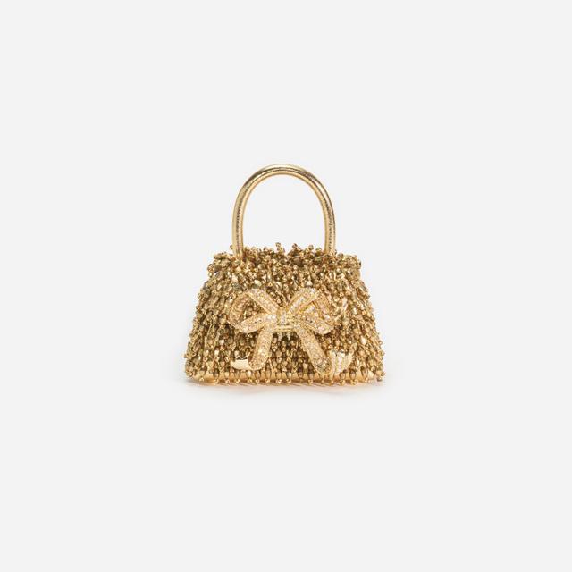 Gold Crystal Embroidery Micro Bag Product Image