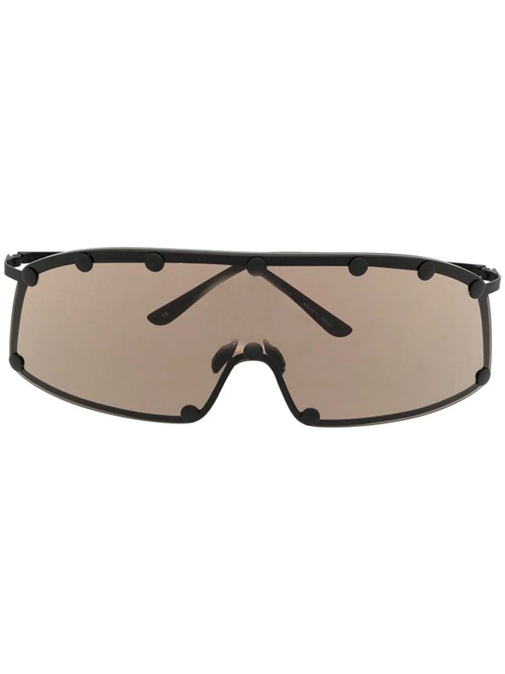 Performa Shielding Oversize Sunglasses In Black/brown Product Image