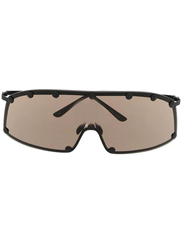 Performa Shielding Oversize Sunglasses In Black/brown Product Image